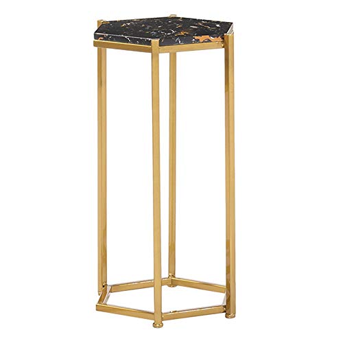 Table de chevet de chambre à coucher marbre et or 60cm - 2