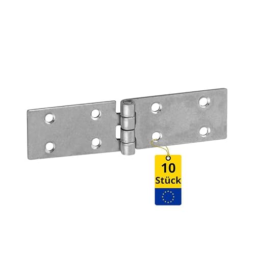 Dmx Silver - Folding Hinges Set Of 10 100 X 25 Mm - Piano Hinge - Door Hinges - Hinges For Cabinet Doors - Folding Hinges - Furniture Hinges - Heavy Duty Hinge - Rod Hinges