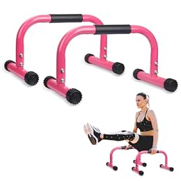 AmazeFan Parallettes Bars, Push Up Bars Strength Training For Handstands, Full Planche & Dips, Calisthenic, Gymnastic, [16.6x10x10in] Push Up Stands Handle for Floor Workouts Calisthenics Equipment