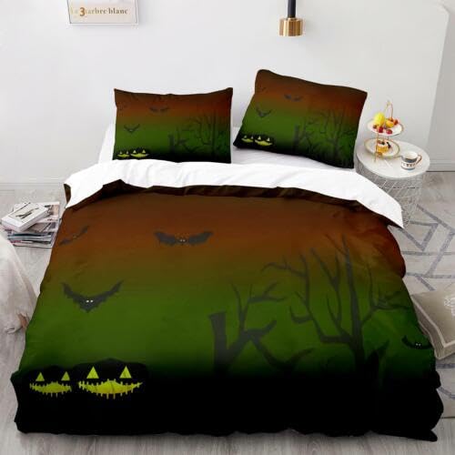 Housse de couette 140x200 vert sauge avec 2 taies d'oreiller