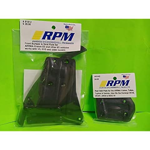 RPMPRODUCTS 81812 and 81442 Front Bumper and Skid Plate and Rear Skid ARRMA Kraton 6S V1-V6 EXB Cover