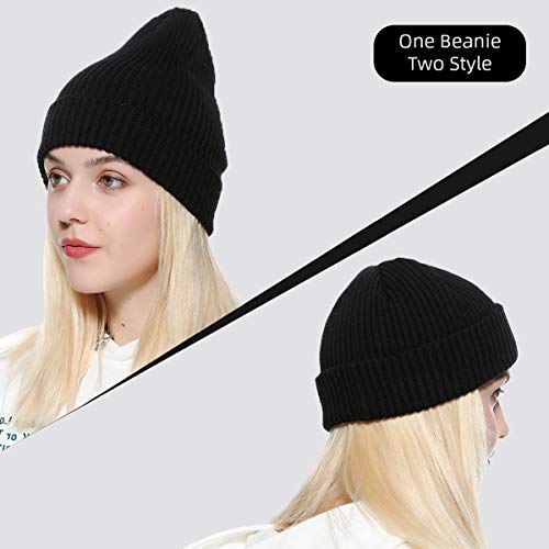 Zowya Fisherman Beanie Or Regular Cuff Knit Beanie For Men & Women Warm 2 In 1 Rib Watch Cap Gift Skull Cap Winter Ski Hat For Daily thumb #5