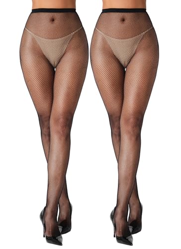 Image of VOAKOW Fishnet Stockings Womens High Waist Fishnet Tights Mesh Stockings For Women