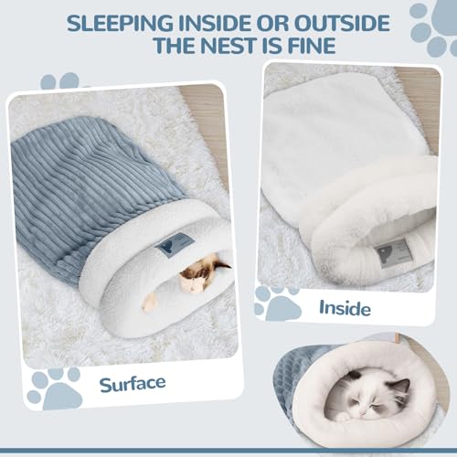 Saco de dormir para gatos, saco de dormir de inverno para gatos, aconchegante para cama de gato, cam