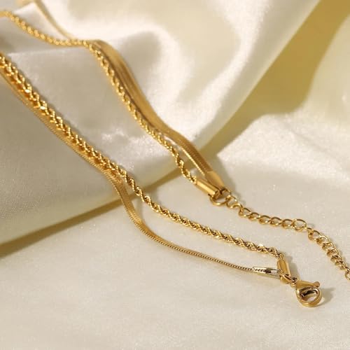 Collier à couches pour femmes avec chaîne de bijoux de mode tendance - 5
