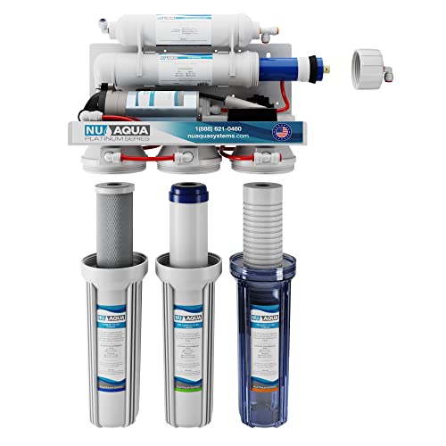 Nu Aqua High Capacity 100Gpd 5-Stage Under Sink Reverse Osmosis Drinking Water Filter System With Booster Pump - Free Bonus Ppm Meter - 120 Day Guarantee #TOP6