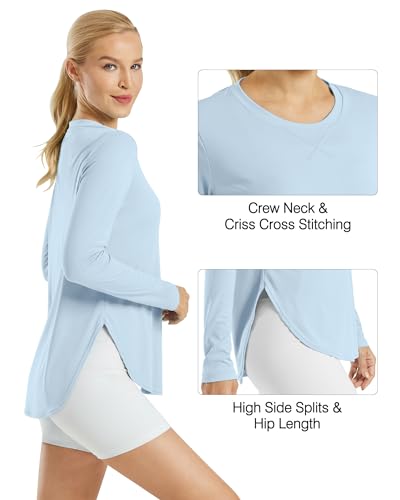 Image of G4Free Lightbreeze Womens UPF 50+ Long Sleeve Workout Tops Quick Dry UV Sun Shirt Running Gym Hiking Yoga Casual Lightweight