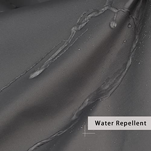 Ufriday Dark Gray Shower Curtain With White Mesh Window, Fabric Bathroom Shower Curtain With Weighted Bottom Hem, 48 X 72 Inch, Waterproof #TOP3