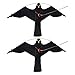F Fityle Grande Falco Aquilone Scarer Proteggere Colture Spaventapasseri Stoffa Nylon - 2 PCS Nero