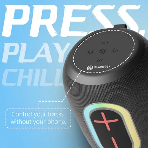 Image of Groove BOP Big Impact 14W Powerful Sound, with up to 8Hrs of Playtime, Tru HD Bass, Advanced Bluetooth 5.3, Multiple Compatibility Connections, RGB Light - Midnight Black