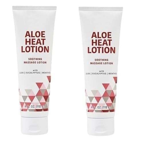 Aloe Heat Lotion - Confezione da 2 (118 ml x 2) | Lozione da massaggio a effetto caldo-freddo con Aloe Vera, Eucalipto e Mentolo | Massaggio corpo lenitivo per muscoli, collo e spalle