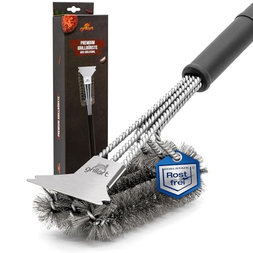 Spazzola 3 In 1 Con Raschietto, Setole Triple, Acciaio Inox, 5 Volte Più Veloce