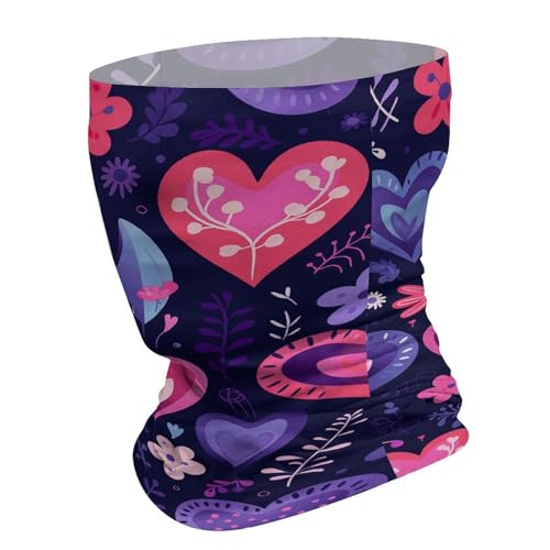 Neck Gaiter Light Purple And Red Balaclava for Men Women Sun Protection Face Mask Cooling Breathable Face Cover Scarf Headwear Headband Head Wrap for Skiing Hiking miniatura 3