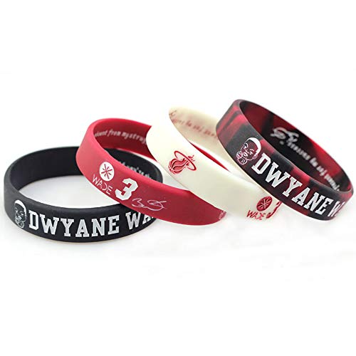 Lorh's store basketball Wade inspirerende handtekening polsbandjes siliconen sportarmband 4 stuks