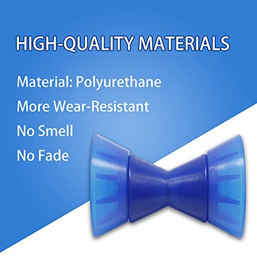 Jfatxtt 3" Boat Trailer Roller Bow Stop With 1/2" Shaft Bow Stop For Boat Trailers Blue Bow Roller. #TOP1