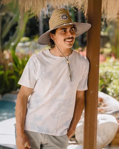 Straw Hat for Men & Women | Lifeguard Hat, Beach Hat & Sun Hat | UPF 50+ Wide Brim for Sun Protection | One Size | Hemlock4