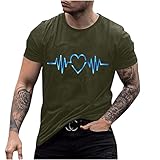 Herren Kurzarm Casual elektrokardiogramm Druck Rundhals Pullover t-Shirt Bluse 2554amshirt spleißhülse businesshemden Circle Coole Custom Bike Powerslave Mummy 100%, superfeiner Deutschland,