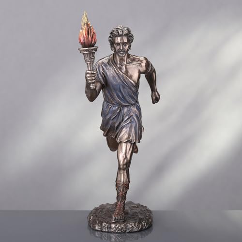 Estatua Veronese Design portador de antorcha de 9 pulgadas miniatura 6