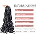 Luoyudu French Curly Braiding Hair 24Inch Loose Wavy 8 Packs #1B Black Bouncy Braiding Hair Extensions 75g/Pack Synthetic French Curl Crochet Hair Extensions（8packs,24Inch)