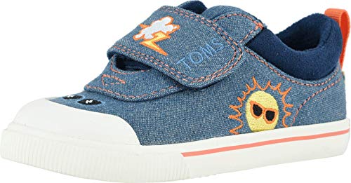 TOMS Tiny Navy Denim/Weather Embroidery Doheny, Navy, 11