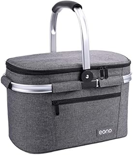 Amazon Brand  Eono 22L Picnic Basket,Insulated basket,cooler bag for outdoor