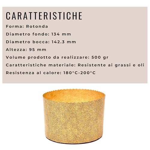FAH FAMILY AT HOME Panettone Mold 500g, 20pcs, Professional Natural Pure Cellulose Paper Forms for Baking Paska Kulich - Image 4