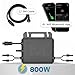SUNNIVA® 920W Balkonkraftwerk mit 2,24 kWh Speicher Marstek B2500-D, BIFAZIAL FULLBLACK komplett Steckdose, PV Solaranlage Komplettset mit Solarspeicher, 2x 460W N-Type Glas-Glas Bifacial Module