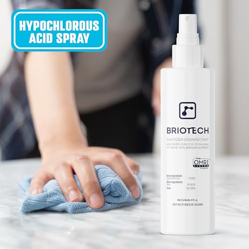 BRIOTECH Sanitizer Disinfectant Hypochlorous Spray, Kill 99.99% of Viruses & Bacteria, Control Mold, Eliminate Odor, Gentle for Nursery & Play Rooms, Food Contact Surface Sanitizer, 32 fl oz - Image 6