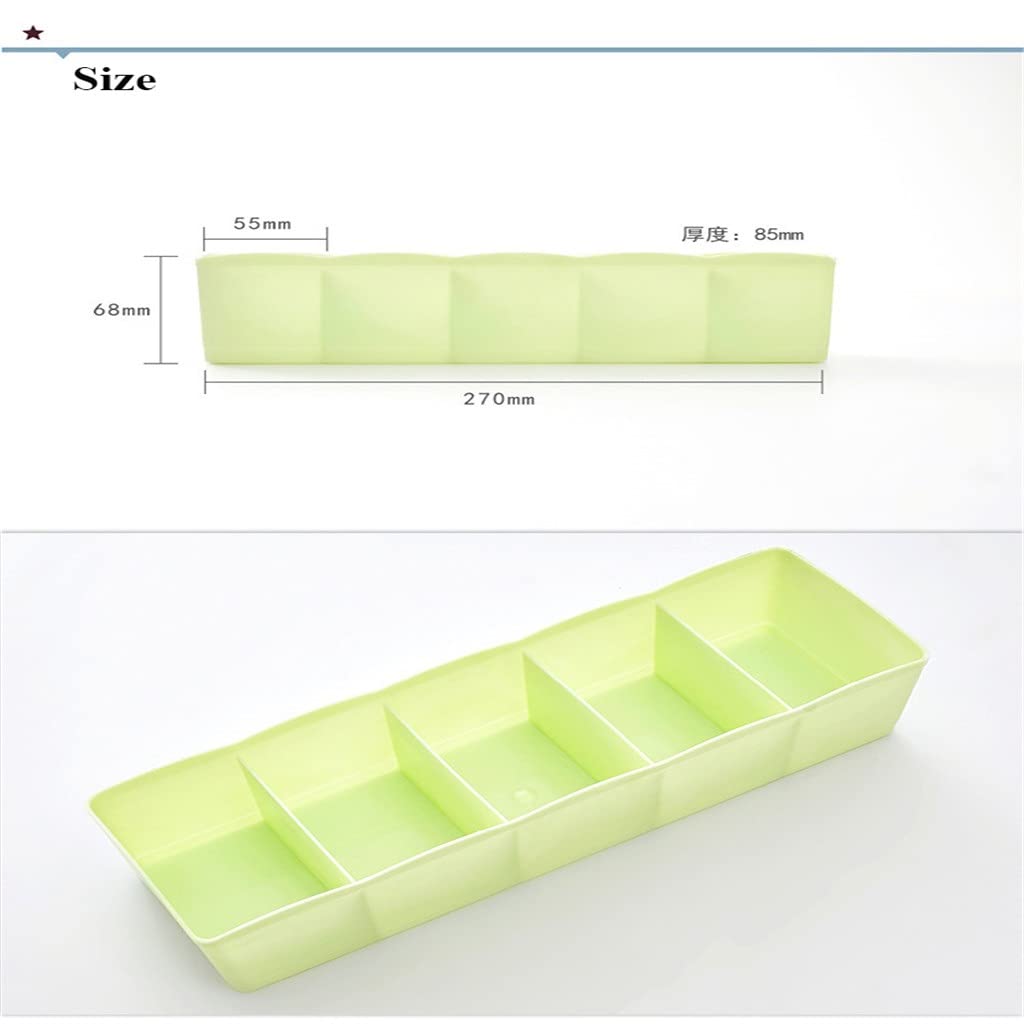 Organizzatore per cassetti a 5 Celle Scatola portaoggetti per Cucina Domestica per Biancheria Intima Reggiseno Divisore per Trucco Stoviglie Scatola portaoggetti Porta Abiti