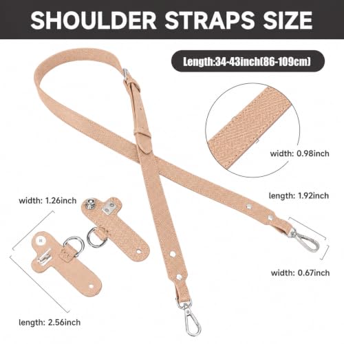 Image of 2026 Purse Straps Replacement, Leather Handbag Crossbody Shoulder Strap for S /M /L Tote Bag Women(Terra)