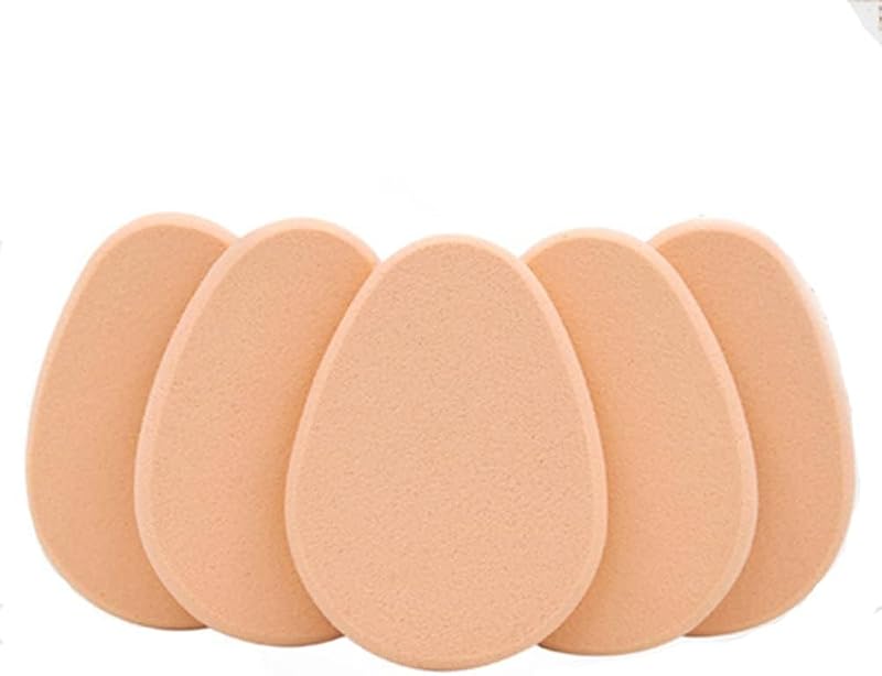 5 Pcs Beige Smooth Makeup Sponge Blender Flawless Foundation Powder Puff Beauty, Makeup Brushes and Tools, Makeup Blenders and Sponges