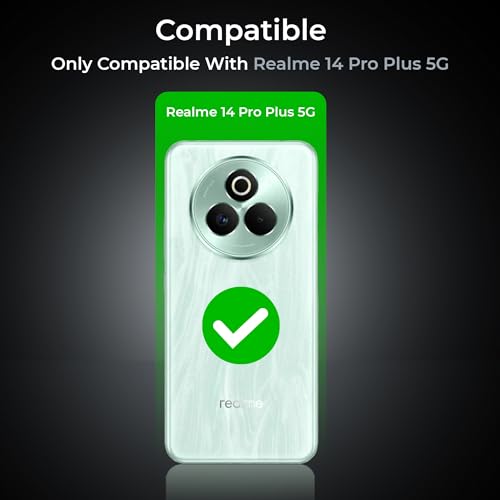 Image of A rtistque Clear Hard Transparent Acrylic Armor Anti-Drop Shockproof TPU Edge Back Cover Case for Realme 14 Pro Plus - Black