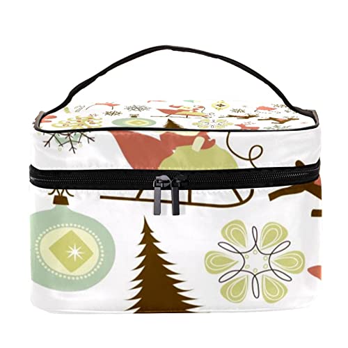 Pinceau de maquillage protégé grâce à la pochette zippée Noël