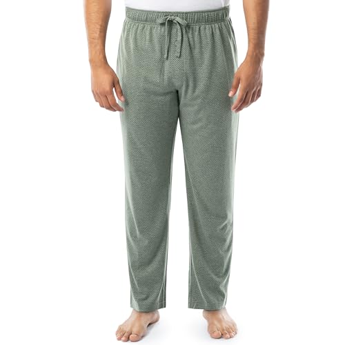 Fruit of the Loom Men's Breathable Jersey Sleep Pant, Green, X-Large