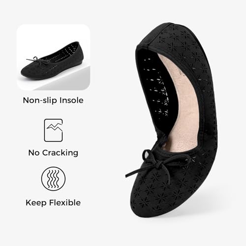 CHIN·MOON Women's Slip-Ons Ballet Flats Comfortable Lightweight Casual Dress Shoes4