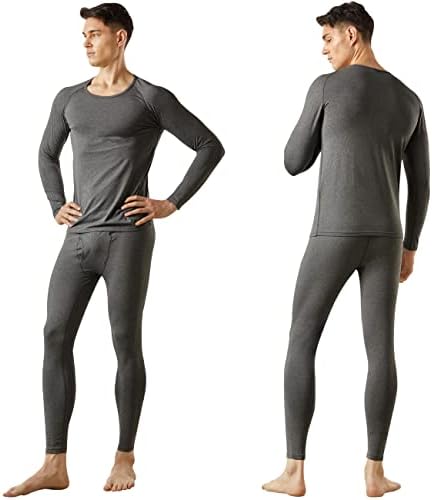 MAXHEAT Mens Thermal Underwear Long Johns Set with Fleece Lined