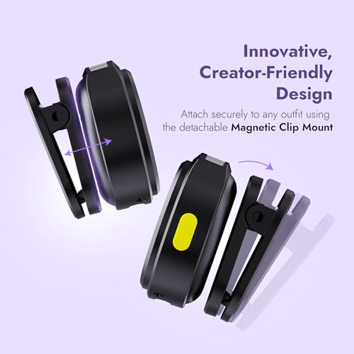 Image of Kreo GoRec DOTS Ultra-Light Wireless Mic for YouTube, Vlogging & Mobile Content, Bluetooth Microphone for Youtubers, Magnetic Clip (Solo, with Charging Case)