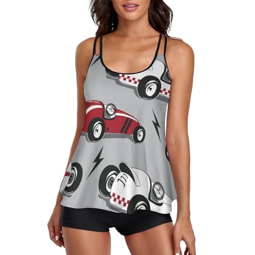 Short de garçon maillot de bain tankini femme avec robe de plage pour masquer les imperfections