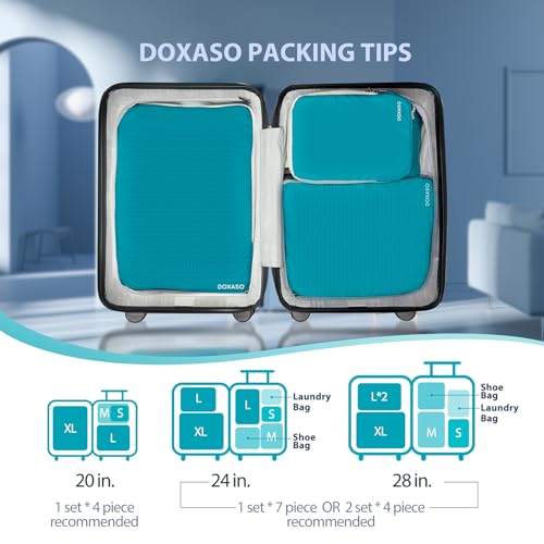 Lot de 7 cubes d'emballage de compression extensibles et ultra légers DXS0012