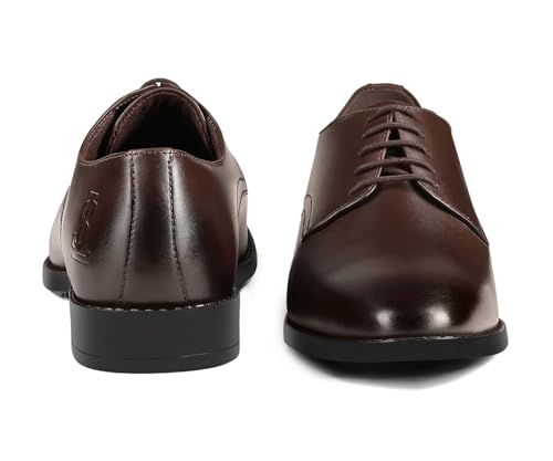 Image of LOUIS STITCH Formal Derby Lace Up Shoes for Men | Handcrafted Italian Leather Mens Shoes (LSNRXPL)
