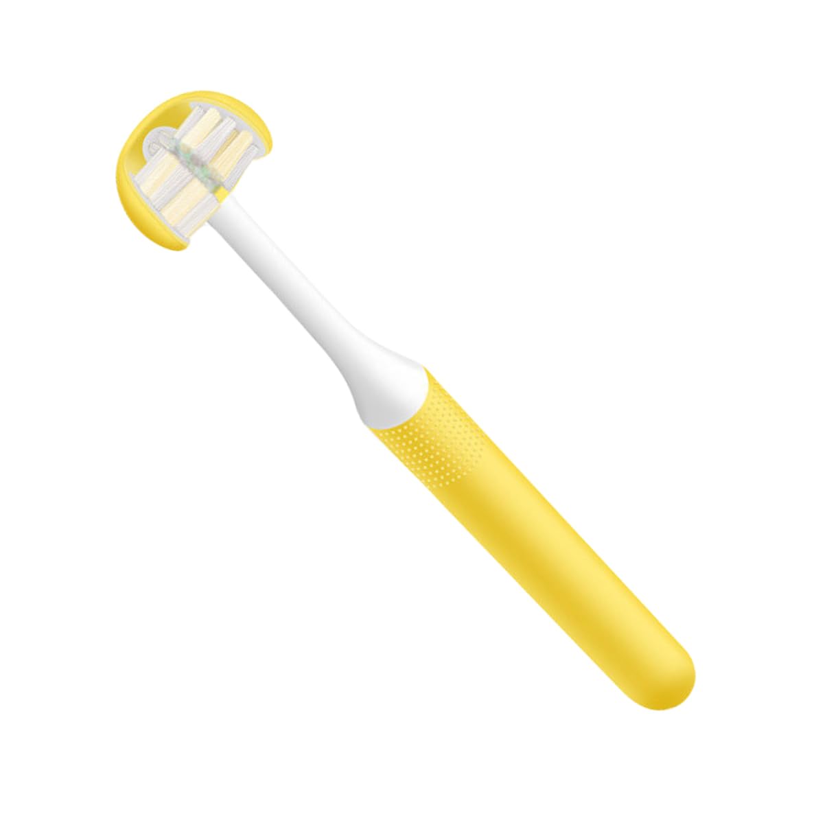 Spazzolino da Denti Design Avvolgente in Pp Portatile per Adulti 3 Lati Setole Morbide e Protezione per Cura Orale Quotidiana
