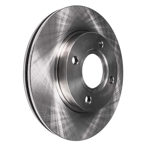 Image of Detroit Axle - Front Brake Rotors for Hyundai 06-11 Accent Kia Rio Rio5 2006 2007 2008 2009 2010 2011 Replacement Disc Brakes Rotors : 10.07 inch inch Rotor
