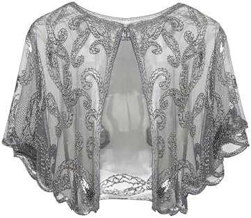 ArtiDeco damessjaal, jaren 1920, met pailletten, art deco, vintage, sjaal, omslagdoek