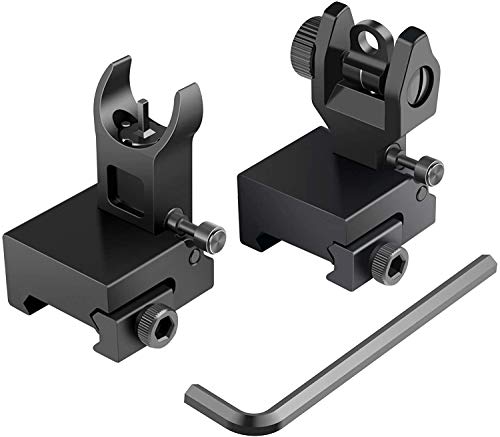 Hunting Explorer Flip Up Hinten Vorne Und Iron Sights Backup Passend Für Picatinny Und Weaver Rails Black Cover