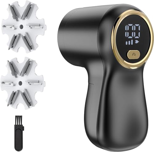 Electric Lint Remover with 1200mah Battery Bobble Remover For Clothes Adjustable 3 Speed Rechargeable Fabric Shaver with 3 Extra Blades Fuzz Removers for Carpet And Jumper, Debobbler Clothes