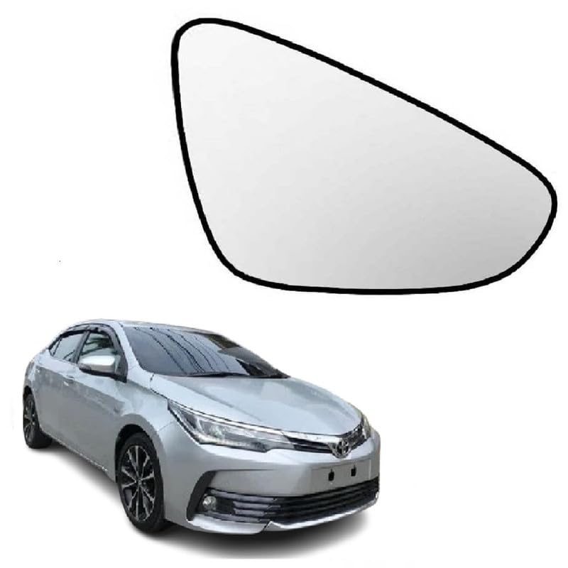 ORVM Side View Mirror Glass/Sub Mirror Plate for Toyota Corolla Altis E170 11TH GEN F/L 2017-2020 Model Type 3 (RIGHT DRIVER SIDE)