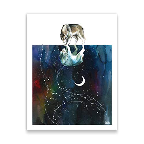 The Great Soul by Lora Zombie Studio Art Print, Colorful Wall Paintings for Bedroom & Home Decor, Inspirational Street Art Urban Style Prints of Animals & Fantasy, Posters for Kids & Adults 16"x20"