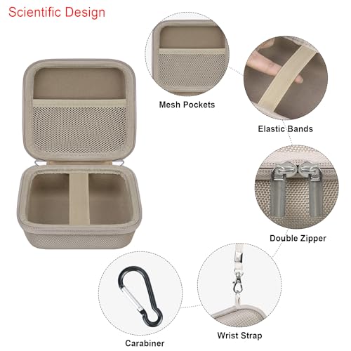 Image of Elonbo Carrying Case for NETGEAR Nighthawk M6 / M6 Pro / M7 Pro / M5 5G Mobile Hotspot Router, Portable Wireless WiFi Travel Hotspot Router Storage Holder, Extra Mesh Pocket Fits Cable, Champagne Gold
