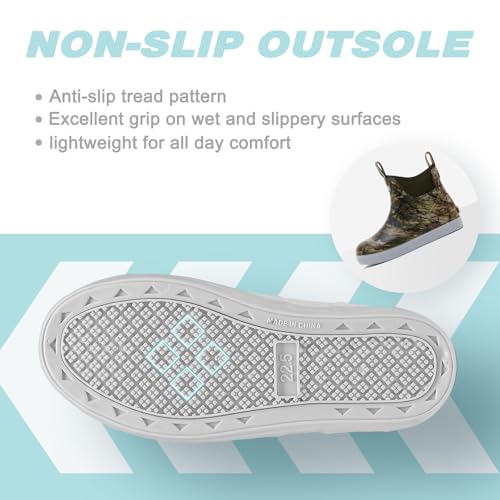 Kids Deck Boots,Waterproof Ankle Rain Boots for Boys and Girls Rubber Boots angle 4
