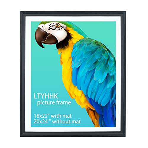 Ltyhhk 20X24 In Picture Frames Solid Wood,Display Picture 18X22 In With Mat Or 20X24 In Without Mat,18X22 Inch Poster Frame For Wall 20X24 " Diamond Painting Frames 18X22 " Photo Frames Family Black (Ck2024) #TOP7